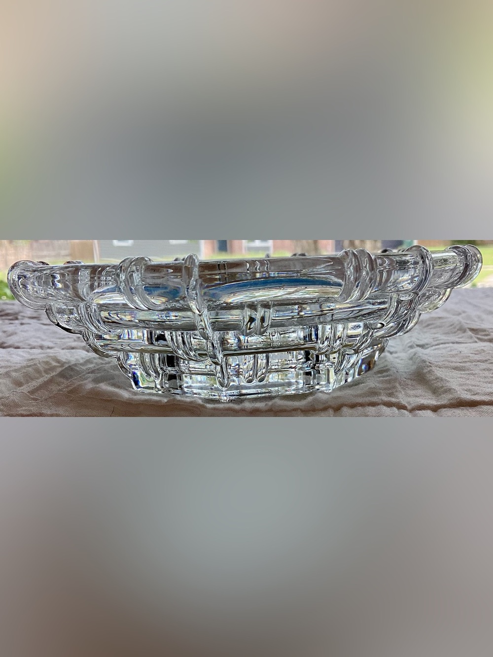 Vintage St. George Crystal 24% Lead Crystal Candleholder Made in USA 1980s-90s - Picture 5 of 15